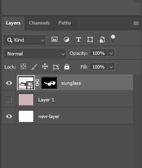 Photoshop Layers panel displaying a layer mask; white reveals the subject while black conceals the background.
