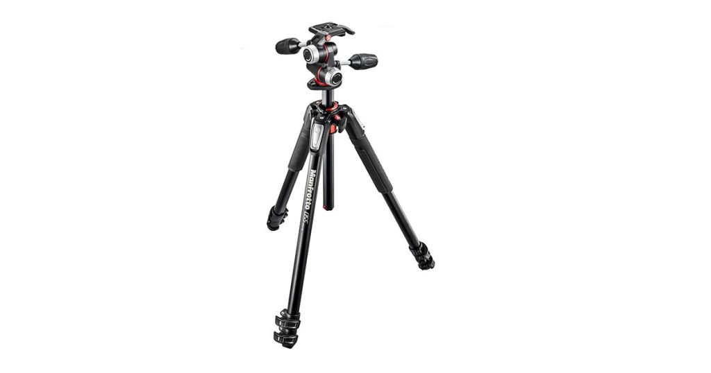 Manfrotto 055 Aluminum 3-Section Tripod Kit 