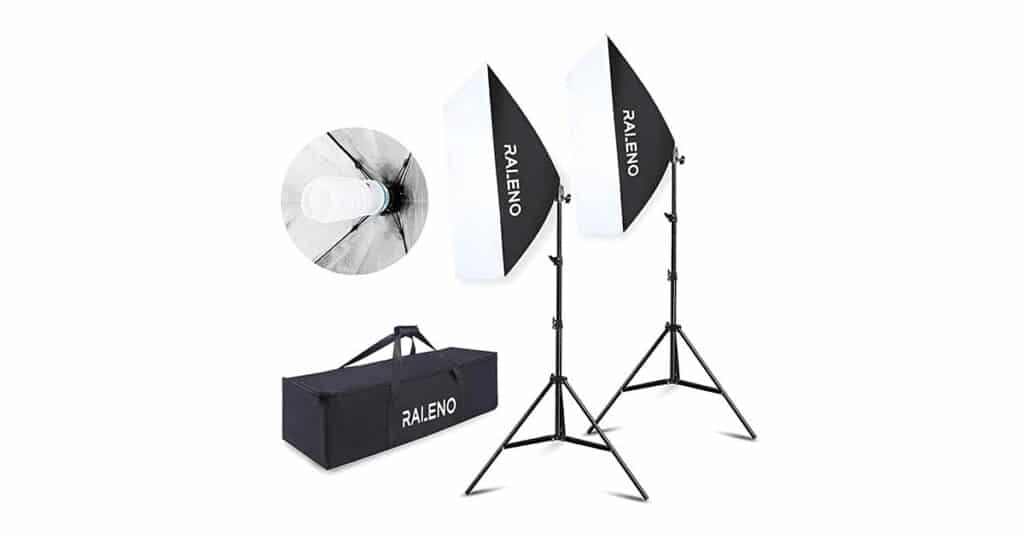RALENO Softbox Photography Lighting Kit