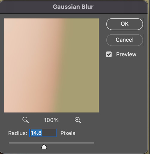 gaussian blur radius