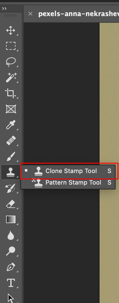 select the Stamp tool