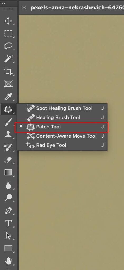 select the patch tool
