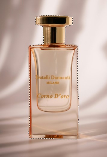 A perfume bottle, isolated with a clipping path