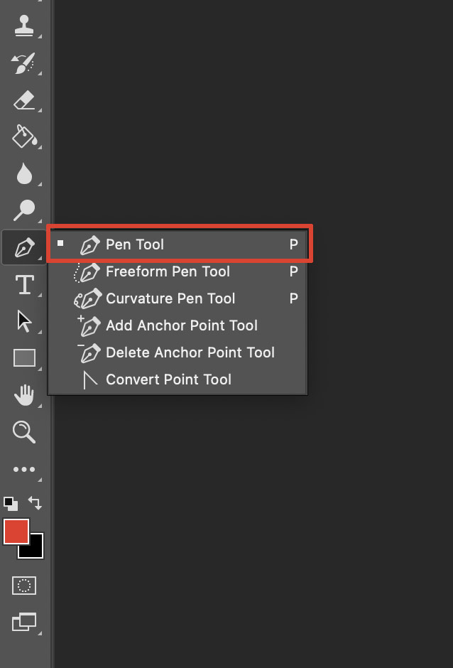 Select the Pen Tool