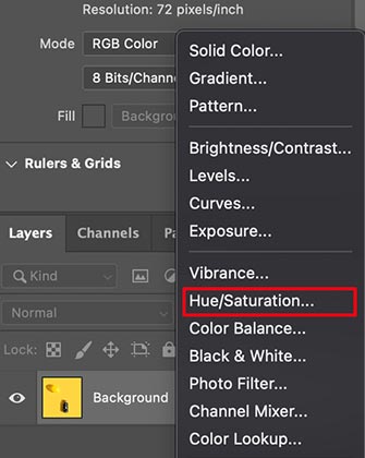 Create a New Adjustment Layer
