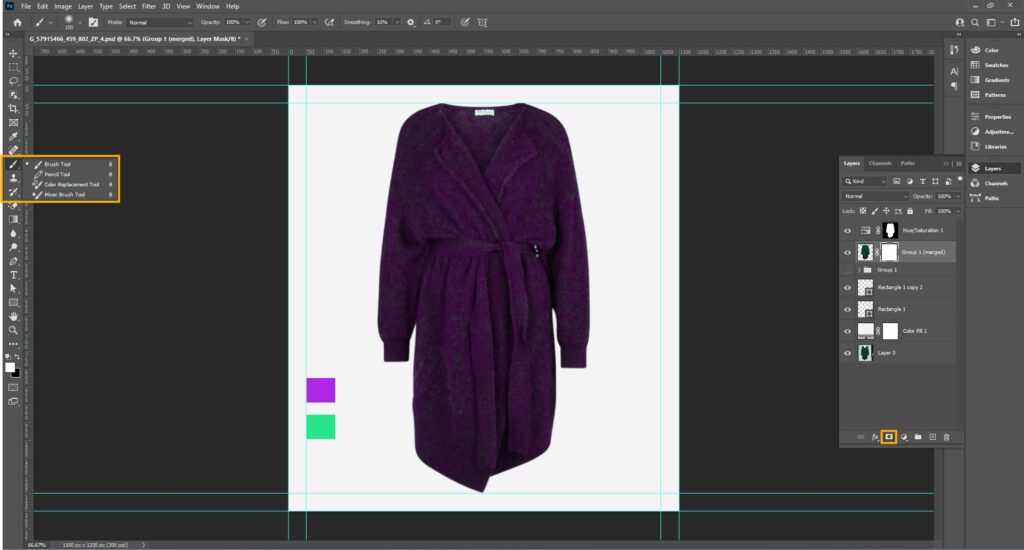 Featuring layer mask techniques to refine adjustments using black and gray paint.