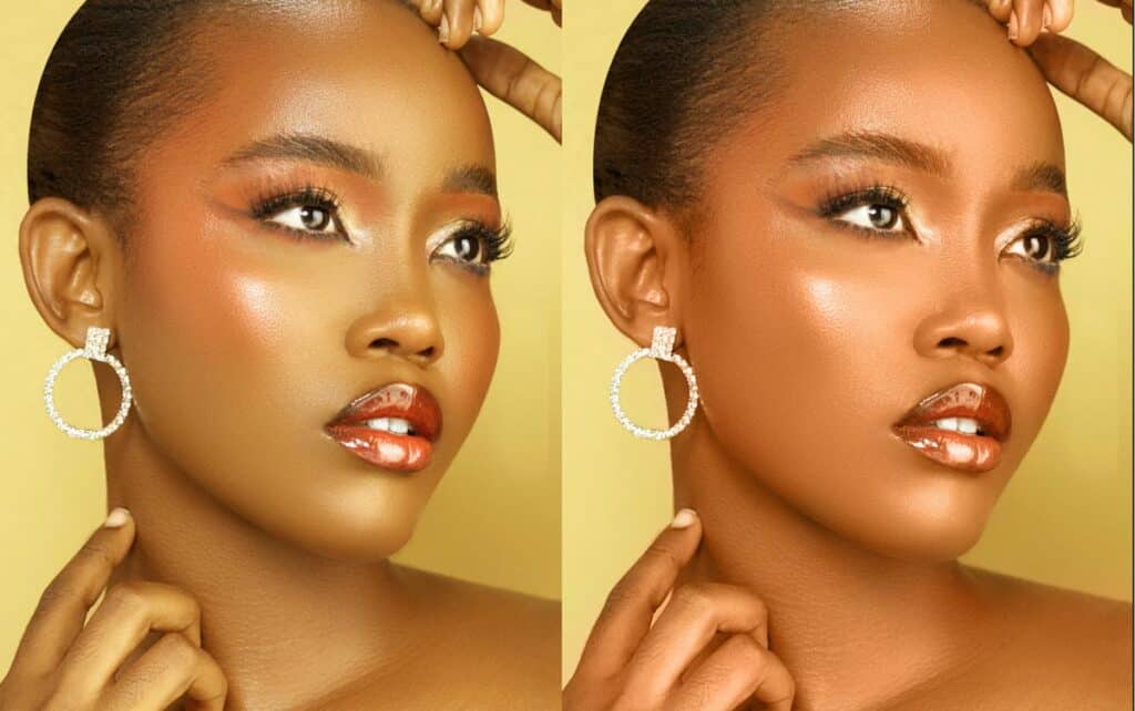 Change Skin tone - Before After