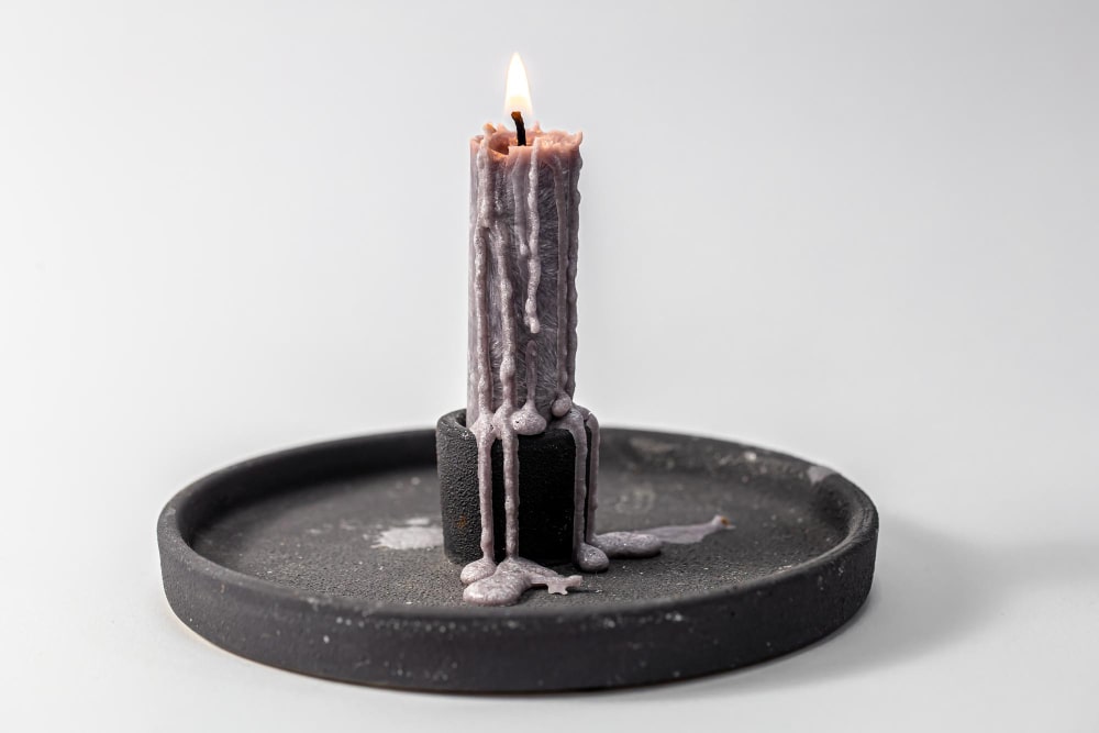 Candle on a White Background 