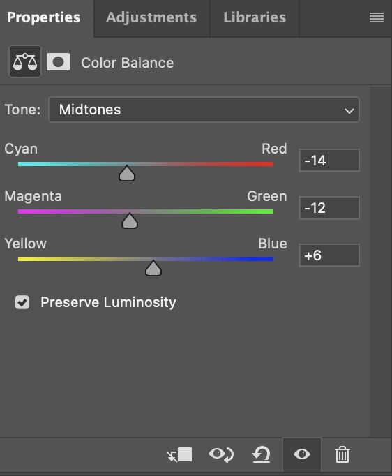 Set correct white balance