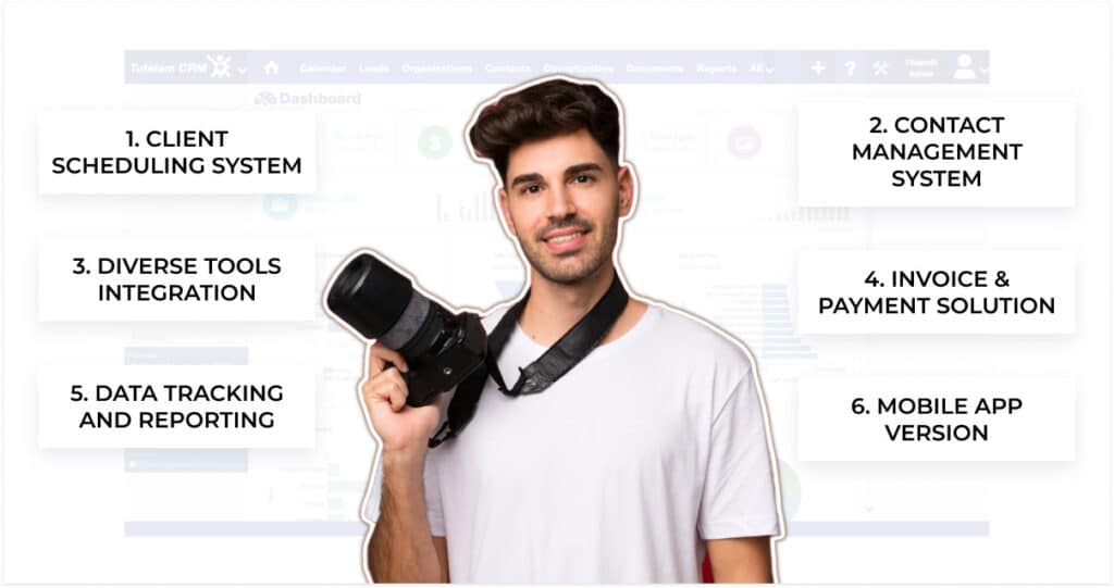 Key features to look for in a crm for photographers - Infographic