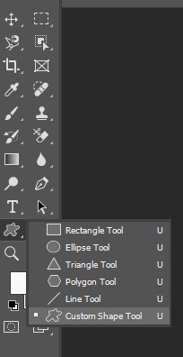 A screenshot of Photoshop's Custom Shape Tool.