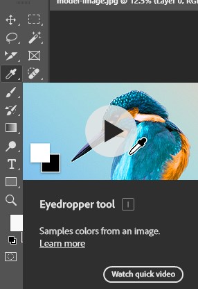 Eyedropper Tool icon used in Photoshop for color picking.