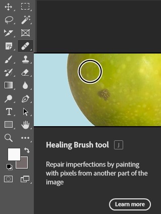 Photoshop Healing Brush Tool.