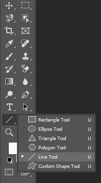 A screenshot of the Line Tool in Photoshop.
