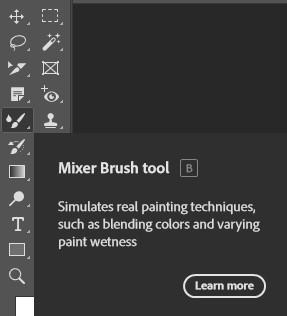 An icon representing a mixer brush tool.