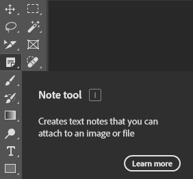 Photoshop Note Tool