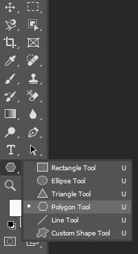 Screenshot of the Polygon Tool in Photoshop.