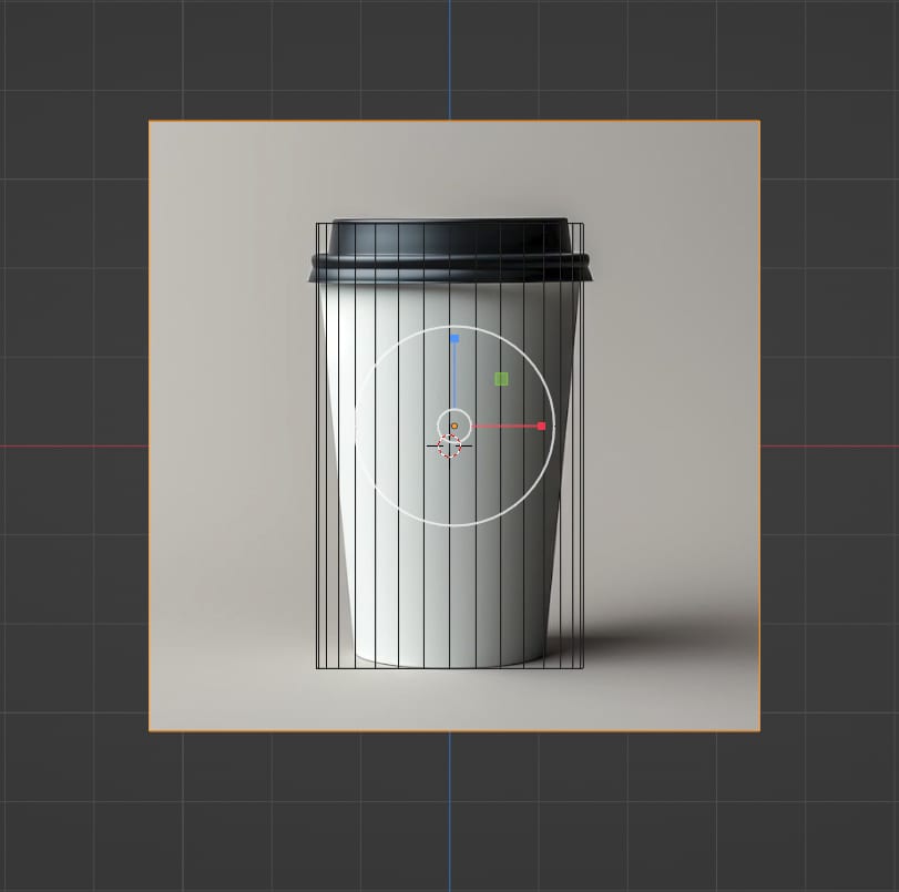 Select the image, scale it down, and match it with the cylinder