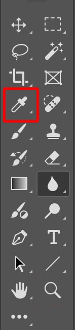 The app displays various symbols available for color sampling and matching using the Eyedropper Tool.