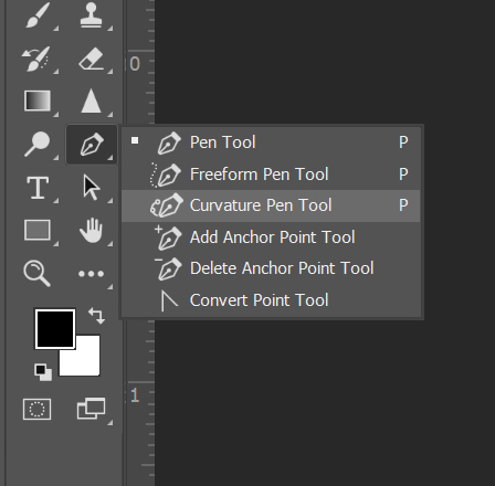 Image of the Curvature Pen Tool in Photoshop