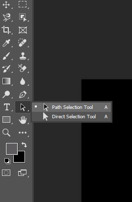 Screenshot of the path selection tool in Adobe Photoshop.
