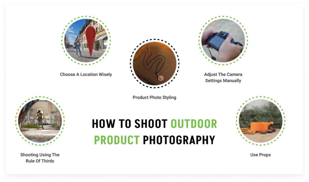 How to shoot outdoor product photography - Infographic