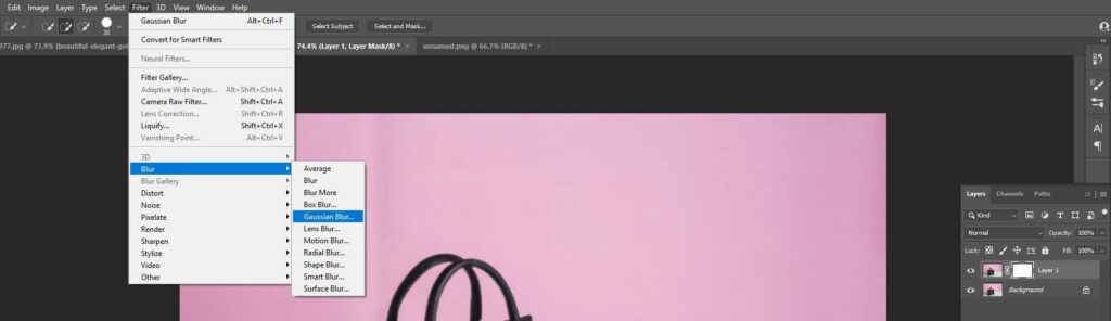 Apply a Gaussian Blur to the Mask