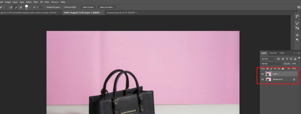 Duplicate the layer to edit the image