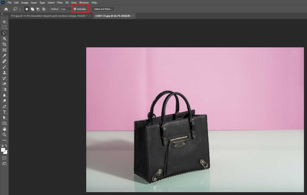 Select the Anti-alias Tool