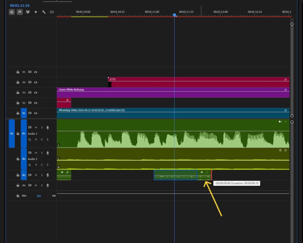 Trimming the Audio Clip