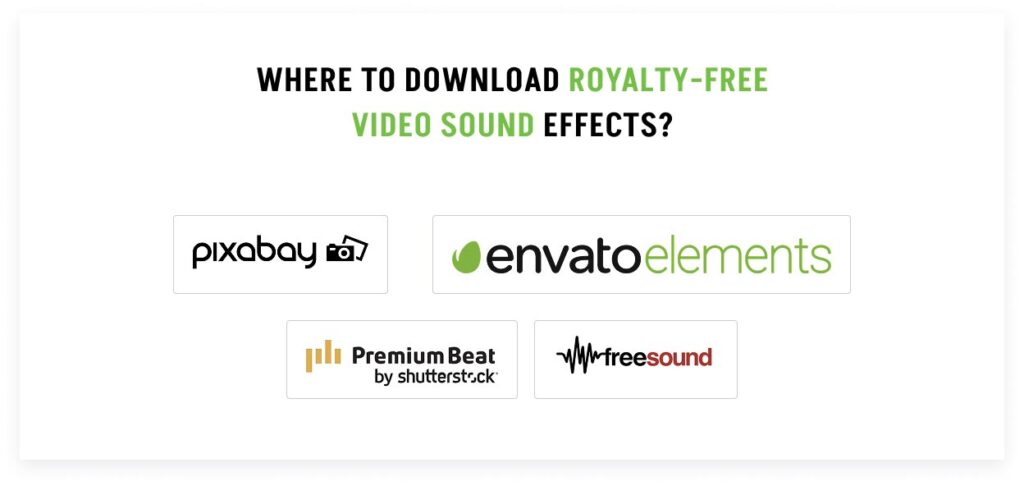 Websites to download royalty-free video sound effects