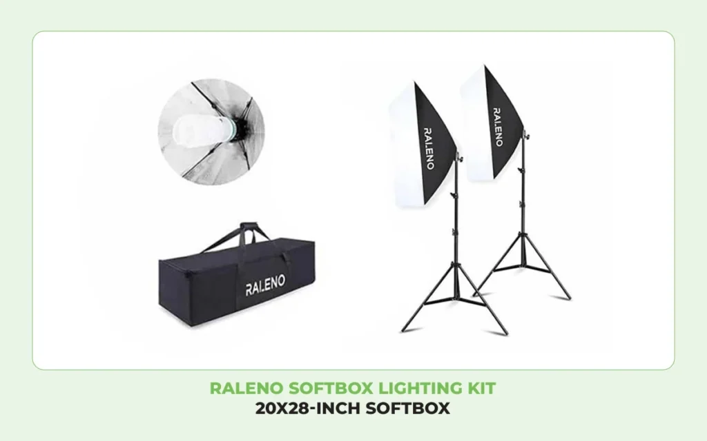 RALENO Softbox Lighting Kit, 20X28-Inch Softbox