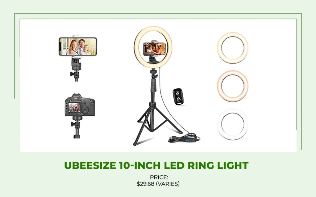 Ubeesize 10 Inch Led Ring Light