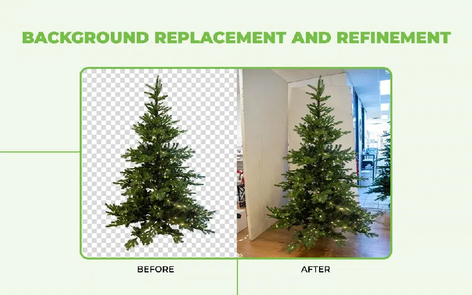 Background replacement and refinement