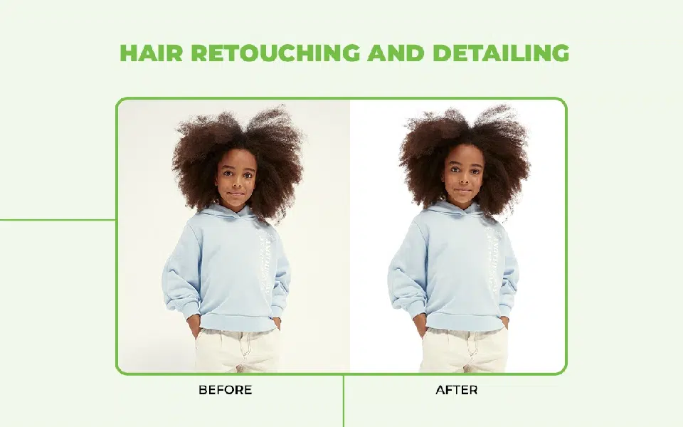 Hair retouching and detailing