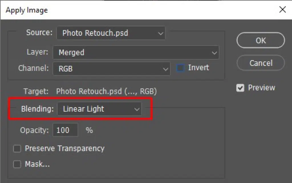 Smooth the skin with frequency separation linear light