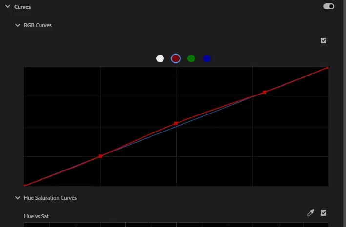 Adjust color wheels and curves