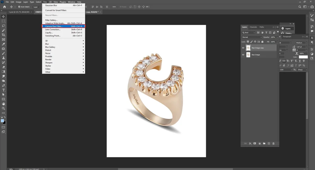 Apply global raw adjustment