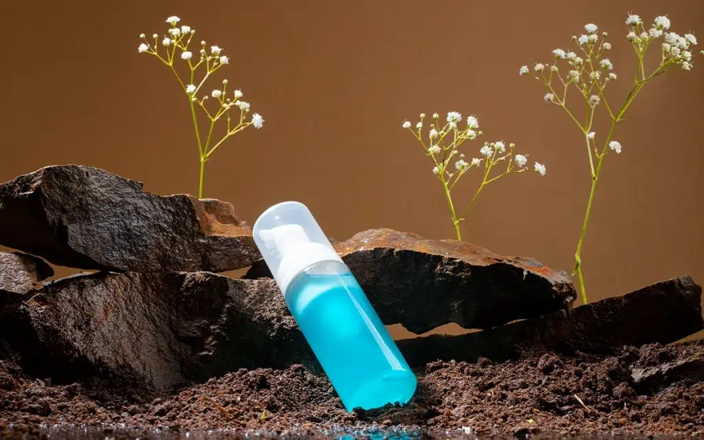 Black sand and stone