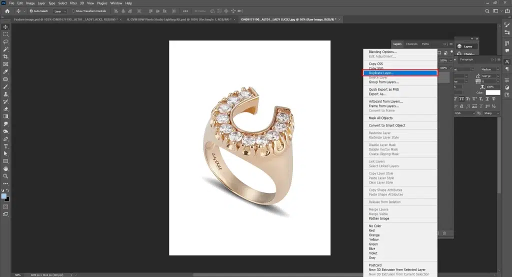 Duplicate your working file to start the process