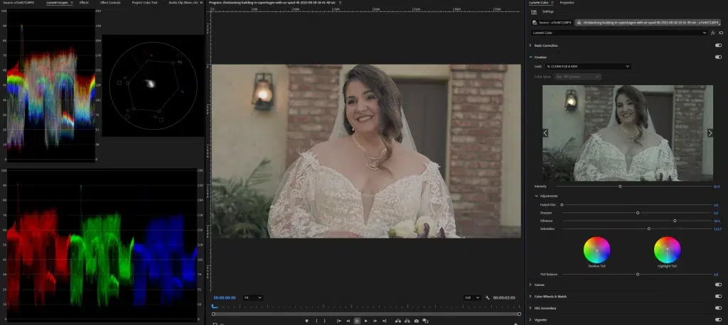 Take your color corrected video