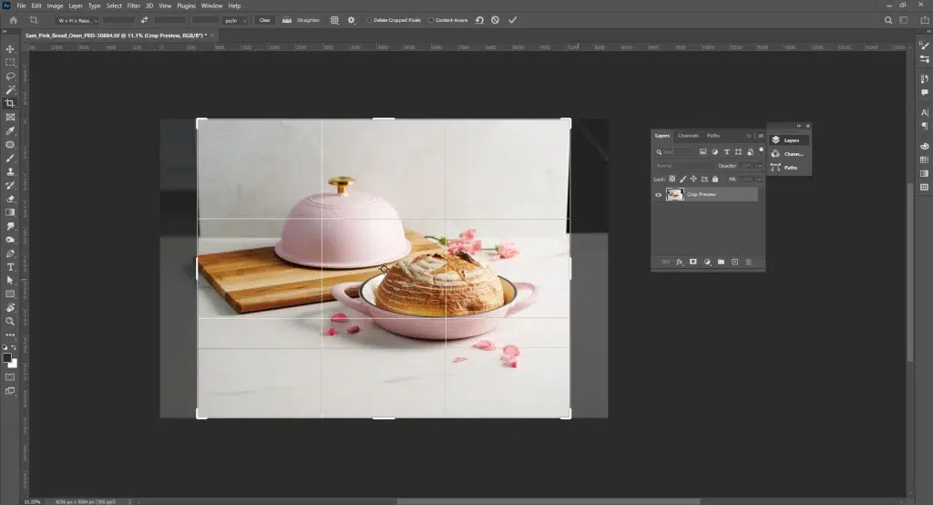 Crop and straighten the image