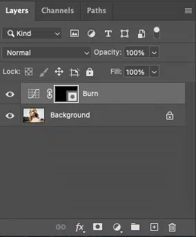 Invert the burn mask
