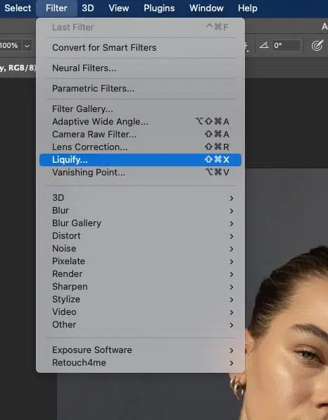 Select the forward warp tools