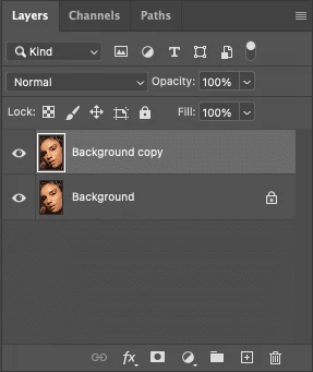 Select the patch tool