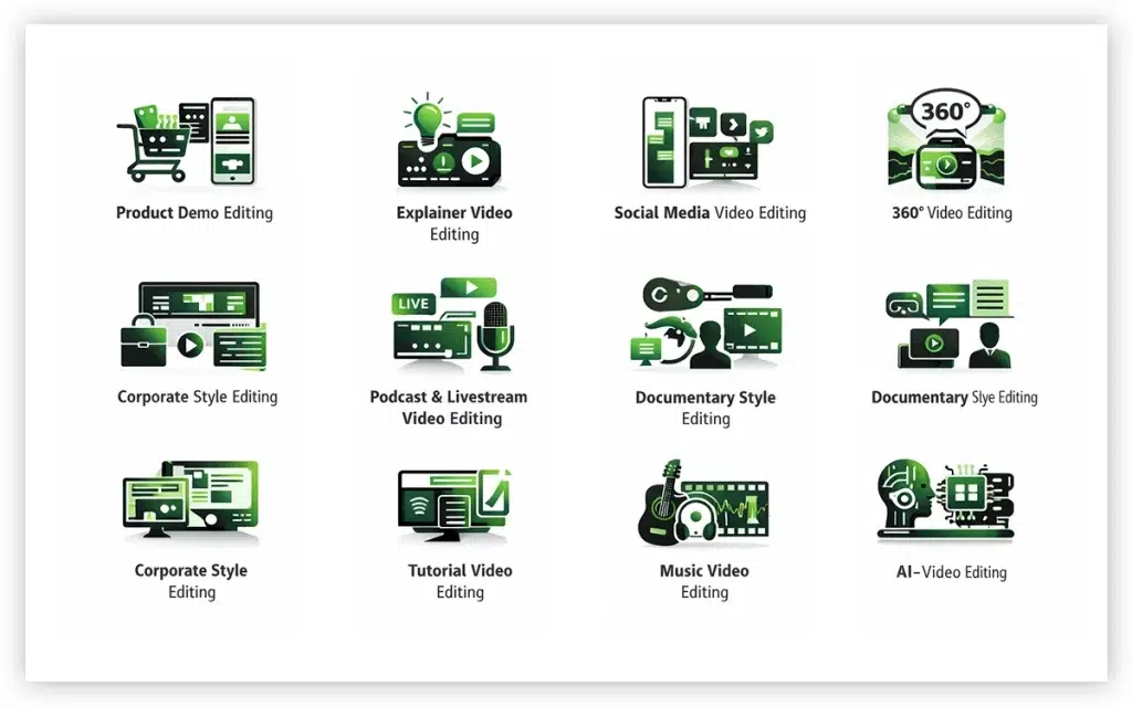 Most popular video editing style -infographic