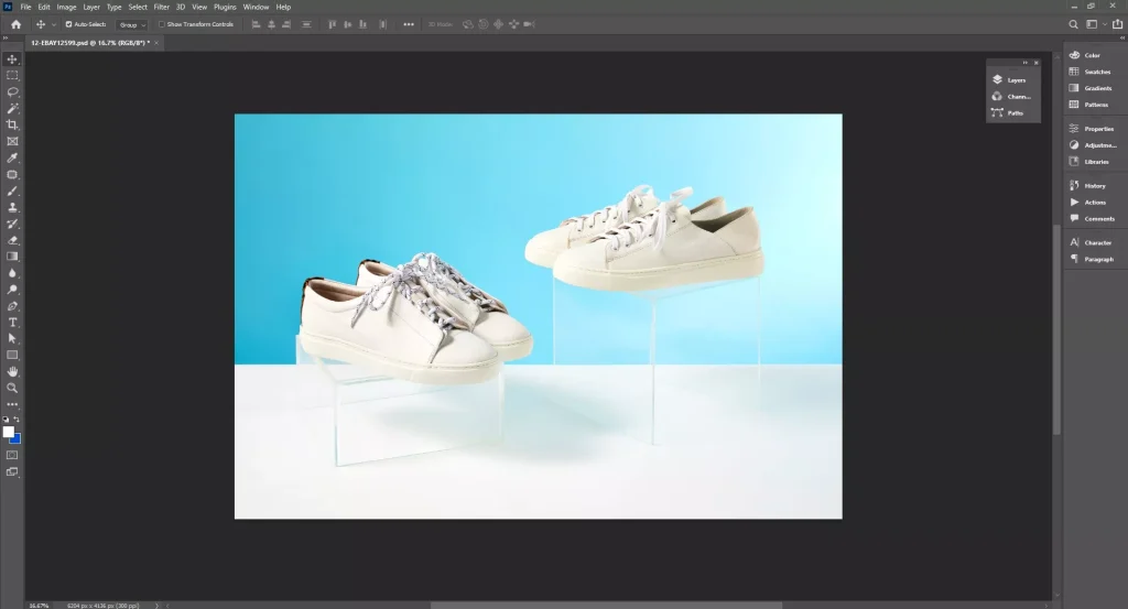 Prepare your files & open an image