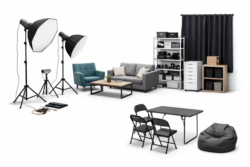 Studio space and furniture as equipment