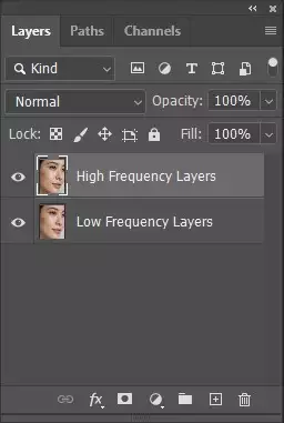 Create low and high frequency layers