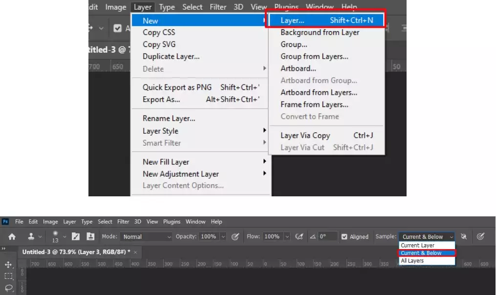 Open the photo and add a retouch layer